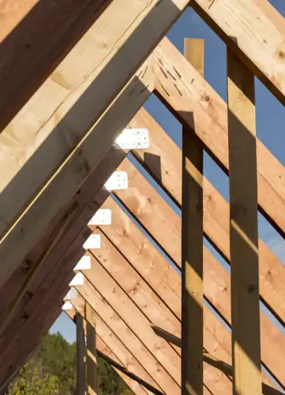 Estructura de madera de vivienda